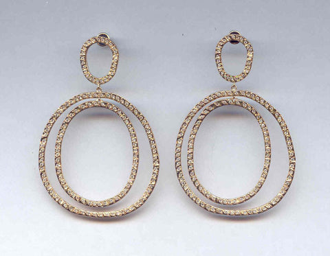 Diamond Double Hoop Earrings