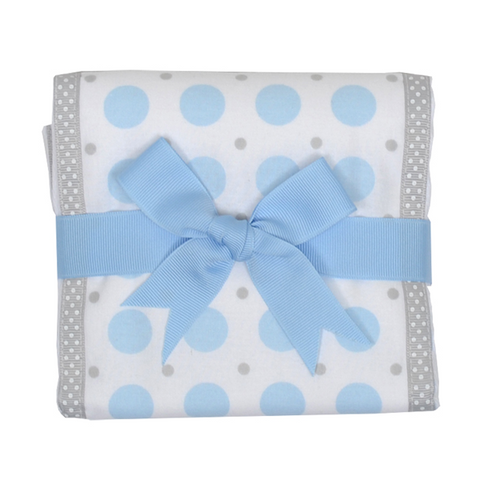 Blue Elephant Trimmed Burp Pad