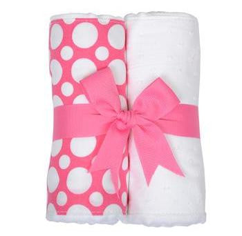 Pink Bubble Burp Pads (Set of 2)