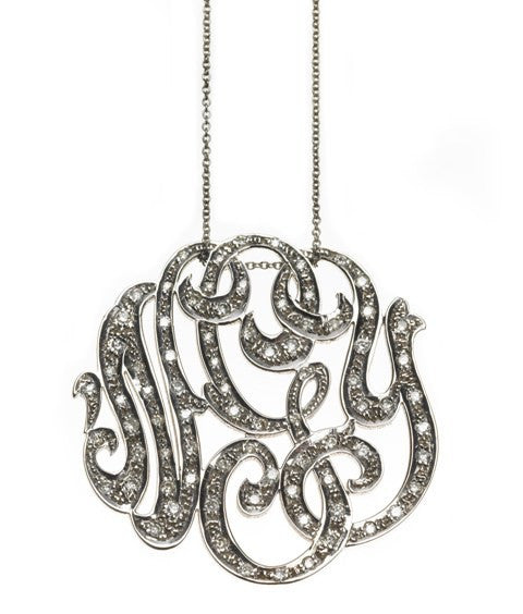 Diamond Monogram Necklace