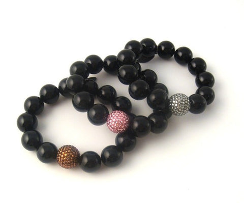 Crystal & Bead Stretch Bracelets
