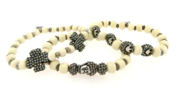 Bone Stretch Bracelets (Small Beads)