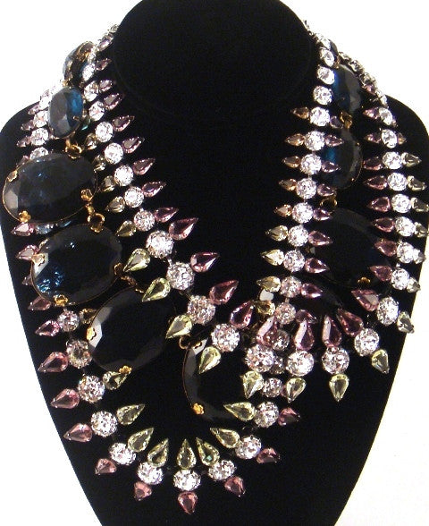 Twisted Triple Strand Statement Necklace