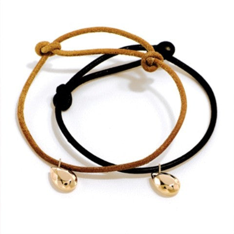 Pear Charm Knotted Bracelet, Yellow Gold