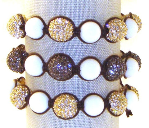 Knotted White Coral Adjustable Bracelets