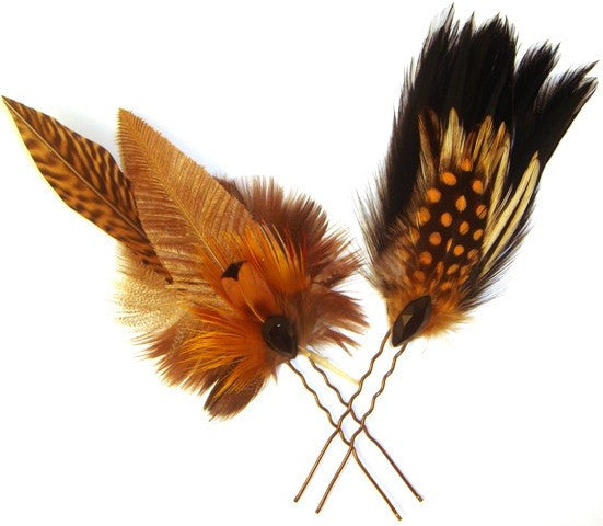 Feather Hair Pins