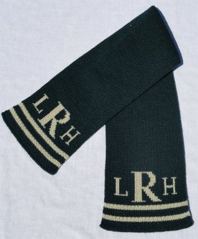 Monogram & Stripe Personalized Scarf (Children's)