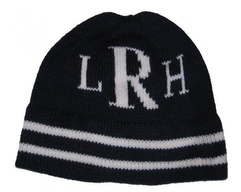 Monogram & Stripe Hat