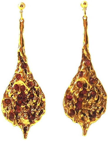 Zahav Earrings, Garnet