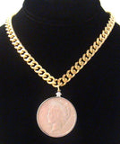Vintage Silver Coin & Link Necklace