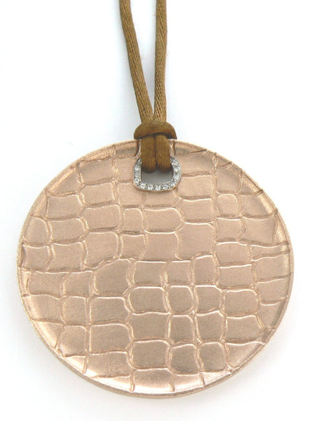 "Crocodile" & Diamond Medallion Necklace