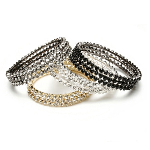 Crystal Bangles, Set of 3