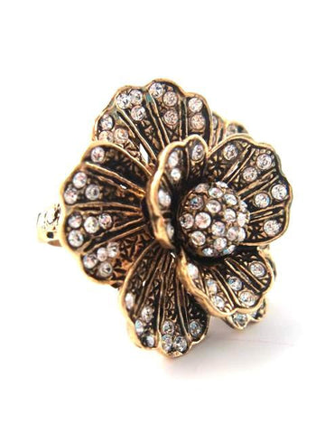Crystal Flower Ring