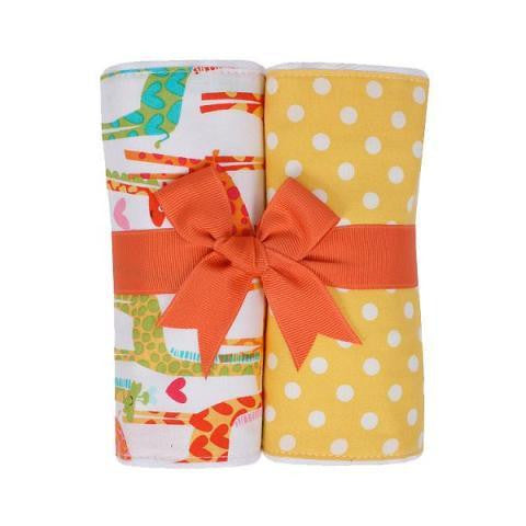Jolly Giraffe Burp Pads, Set of 2