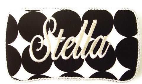 Personalized Baby Wipe Case, Disco Dots (Travel Size)