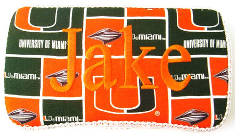 Personalized Baby Wipe Case, University of Miami (Travel Size)