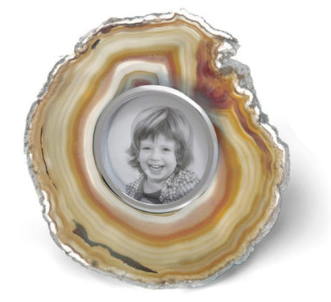 Obra Agate Photo Frame, Sand (Small)