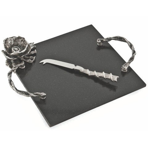 Petal Marble Cheese Board with Knife
