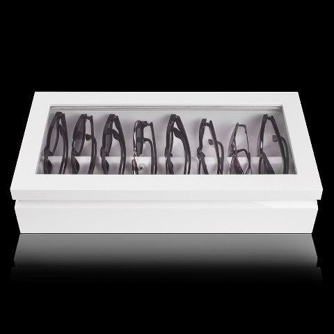 Eyewear Organizer Box, White Lacquer