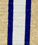 Personalized Straw Beach Bag, Navy & White