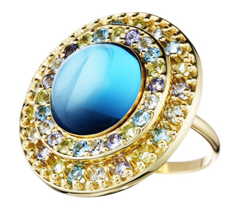 Blue Topaz Cocktail Ring