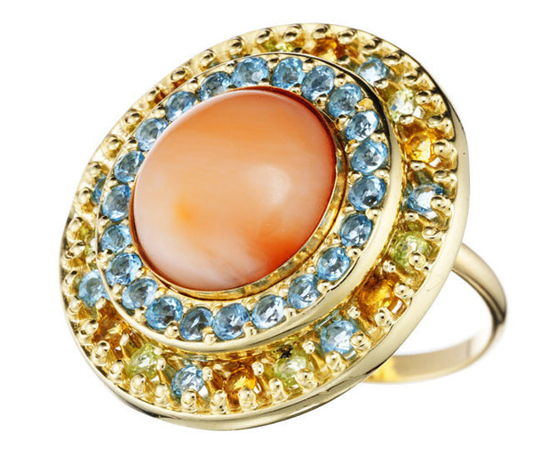 Coral Cocktail Ring