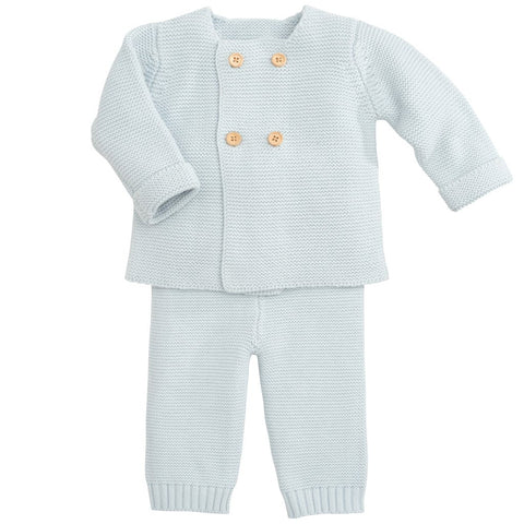 Cardigan & Pant Knit Set, Blue (6M)