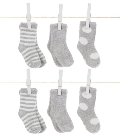 Box of Socks™ Dot | Solid | Stripe (Silver)