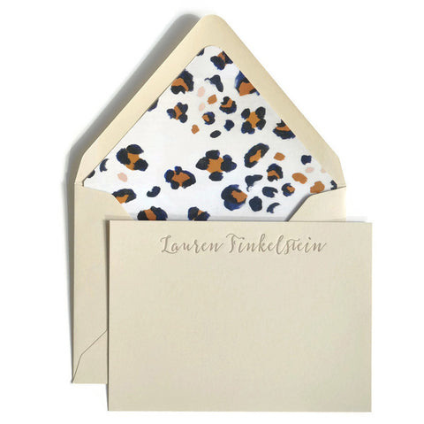 Letterpress Notecards & Envelopes: Leopard