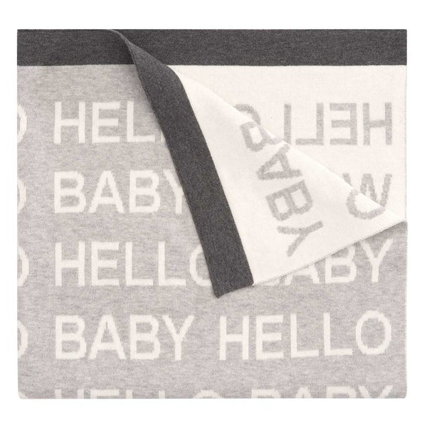"Hello World" Jacquard Knit Blanket