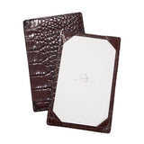 Croco Embossed Jotter with Personalized Cards (4 Color Choices)