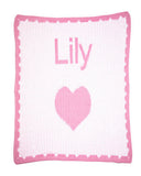 Heart & Scalloped Edge Personalized Blanket