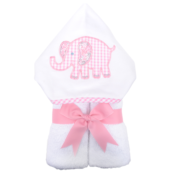 Pink Elephant Hooded "Everykid" Towel