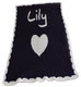 Heart & Scalloped Edge Personalized Blanket