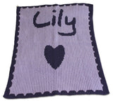 Heart & Scalloped Edge Personalized Blanket