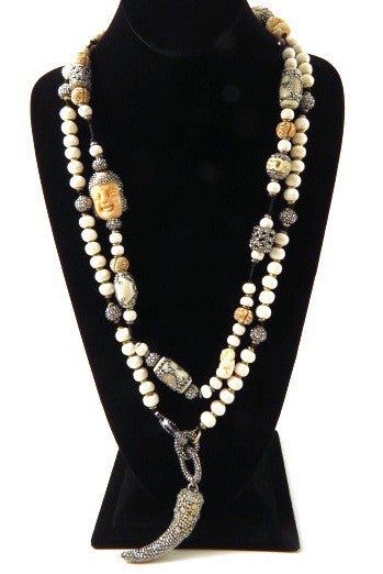 Bone & Crystal Statement Necklaces