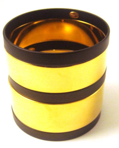 "Paloma" Black & Gold-Plated Bangles, Set of 5