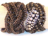 Braided Chain Bracelets, Hematite-Plate & Crystals