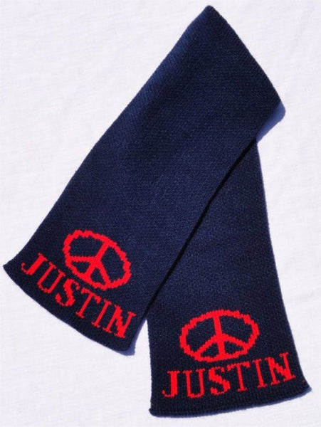 Peace Sign Personalized Scarf (Children's)