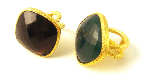 "Chloe" Faceted Statement Rings