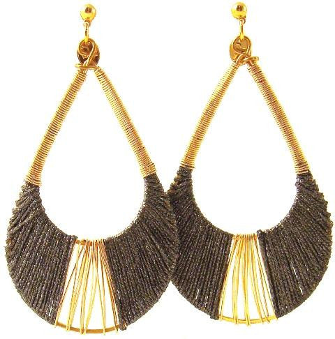 Joss Earrings, Earl Gray