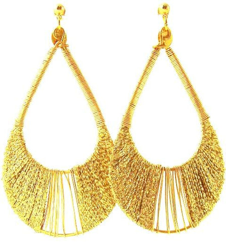 Joss Earrings, Golden Thread