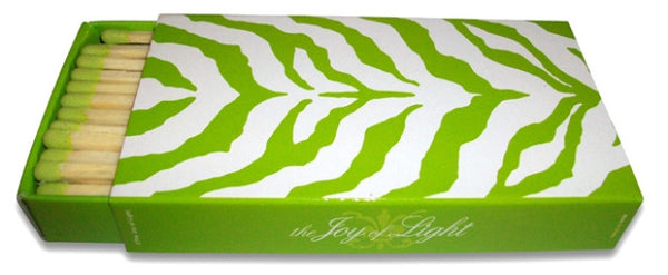 Zebra Matchboxes (Lime), Set of 2