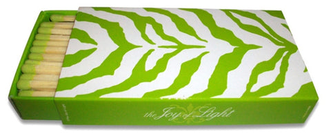 Zebra Matchboxes (Lime), Set of 2