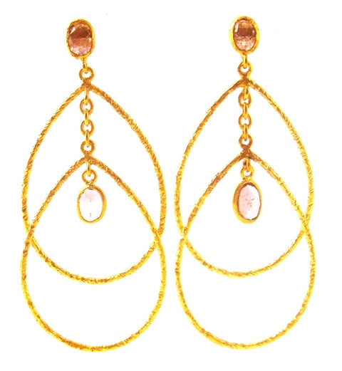 Gold plated teardrop online earrings