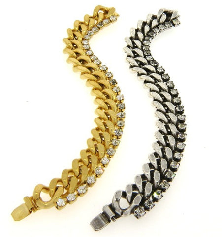Crystal & Chain Link Bracelets