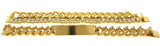 Wide Crystal & Golden Chain Link Bracelet
