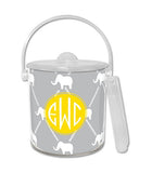 Personalized Ice Bucket & Tongs: NEW PATTERNS & STYLES