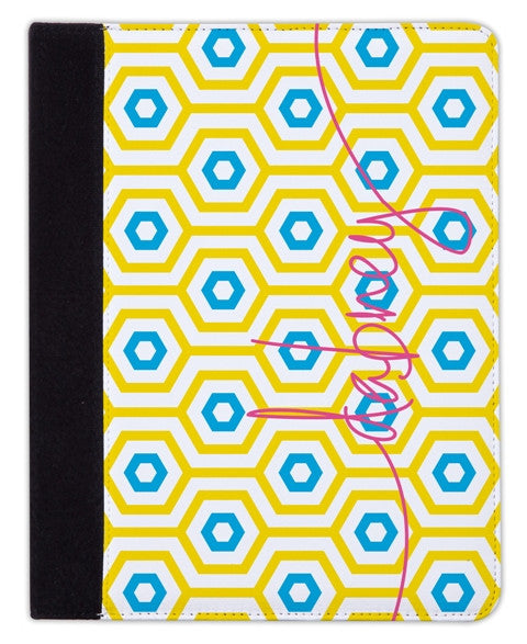 Personalized iPad & Laptop Cases, Happy Hexagon Pattern