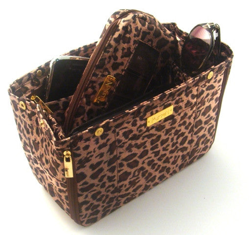 Leopard Purse Organizer & Cosmetic Bag Set